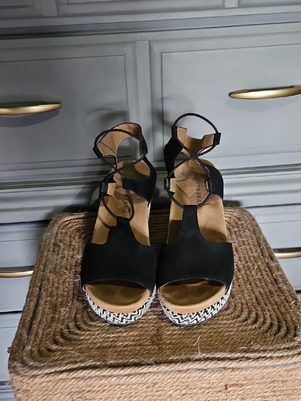 Black Women's Espadrille Platform Sandals - Lucky Brand